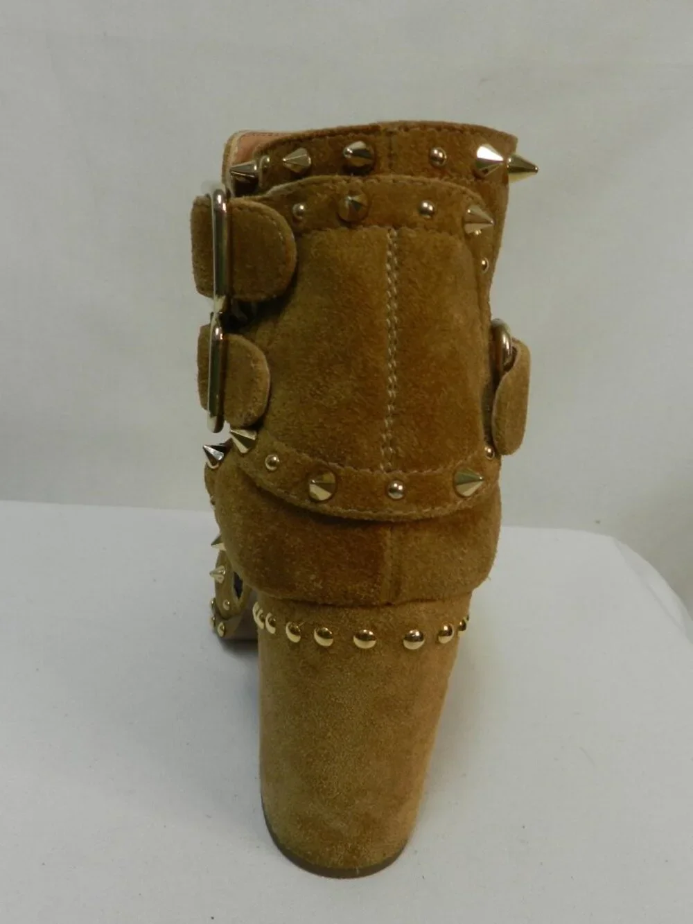 Laurence Dacade Suede Studded cutout pumps boots sandals Italy Size 37.5 US  7.5